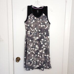 Title Nine Black & White Floral Activewear Diamalete Dress